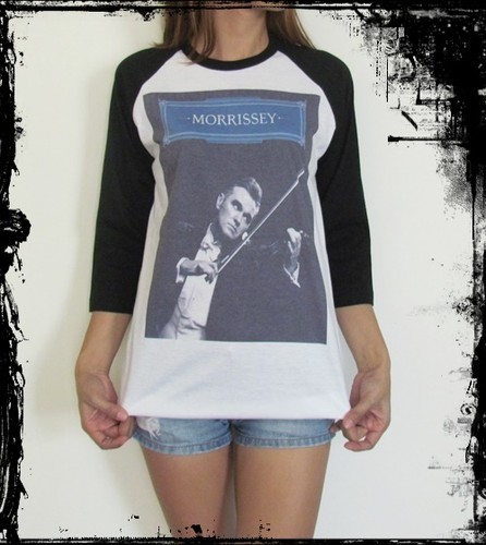 Unisex Morrissey Raglan 3//4 Sleeve T-Shirt Jumper Sweater M L