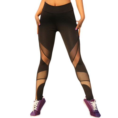 Damen Leggings Bandage Sport Yoga Fitness Leggins Jogginghose Hose Schwarz 34-44