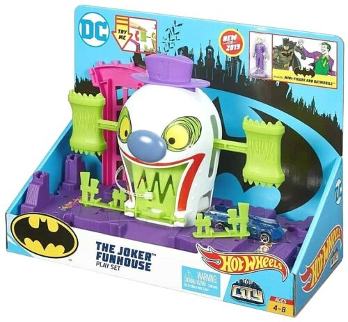 Hot Wheels City DC Batman The Joker Funhouse Playset New Kids Xmas Toy Gift 3+