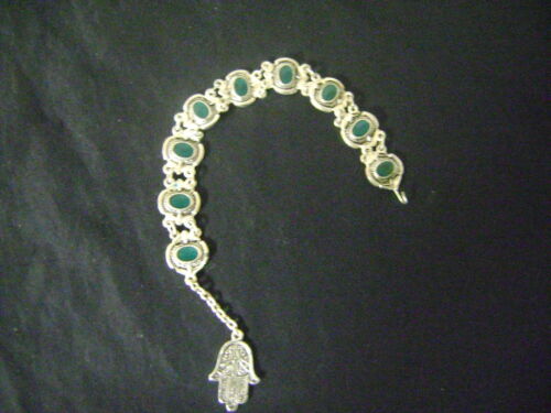 Moroccan african Hamsa green  bracelet
