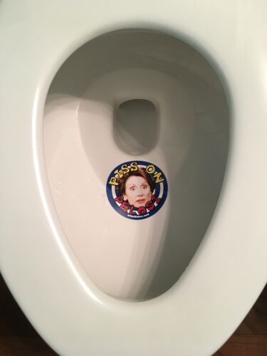 Piss on Nancy Pelosi Toilet Urinal Sticker Target by wizzstickers