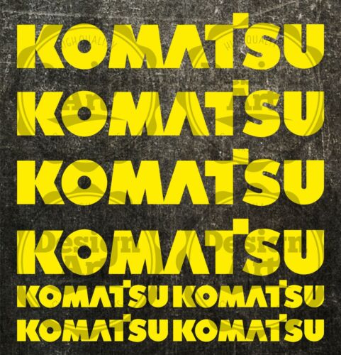 Komatsu M aufkleber sticker bagger excavator 8 Stücke Pieces