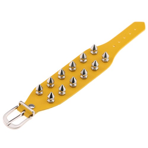 Charme Gothique Spike Bijoux Synthétique Punk Stud Cuff Bracelet Gourmette Rivet En Cuir
