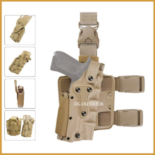 Tactical Hunting Platform Right Left Hand Drop Leg Hoster For Glock/Colt 1911/M9 