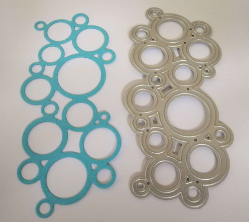Mixed Media//Texture BNIP /& Free P/&P Bubbles//Circles Metal Panel Die