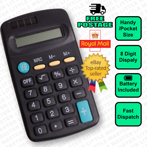 New 8 Digit Display Pocket Size Calculator with Battery for Home School Office