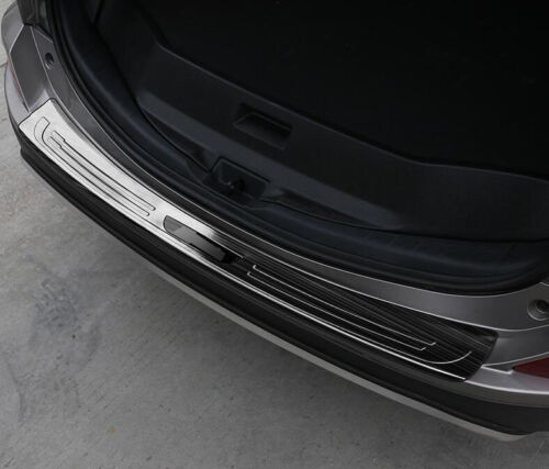 Black titanium OUTER Rear Bumper Protector Cover Trim For 2016-2018 Toyota RAV4