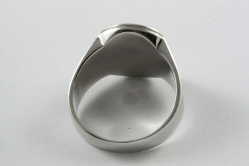 Mens Ring Black Stone Signet Ring Silver Ring 925 Silver/630 