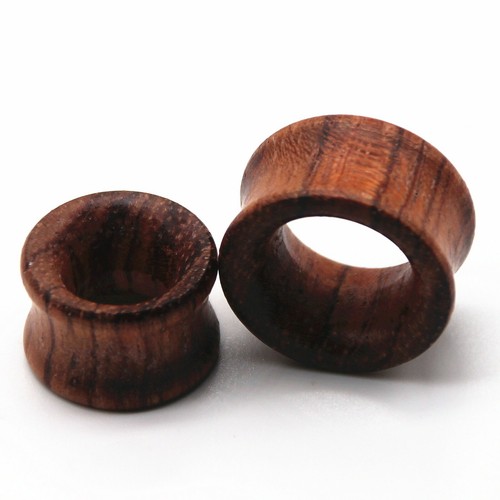 Pair natural rose wood Ear Plugs Tunnels Gauges tunnel Expander personality