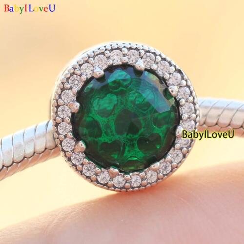 Argent Sterling 925 Radiant COEURS Charm mer cristaux verts clairs Zircone Cubique F Bracelet