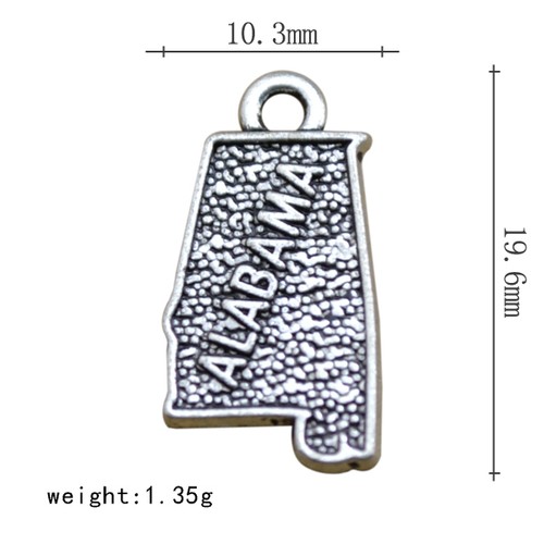 30pcs United States Map Charms For Jewelry Making Map Pendants For Bracelet Diy