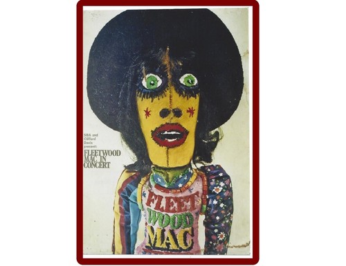 Fleetwood Mac Poster de refrigerador o herramienta caja imán de regalo de tarjeta de inserción