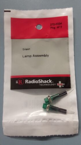 RADIO SHACK  2720334 Green Lamp Assembly 272-0334 2 Pack 