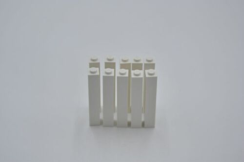 Lego 10 x pilar cerrado blanco white Brick 1x1x5 Solid Stud 2453b