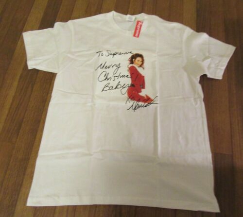 Details about  / Supreme Mariah Carey Tee T-Shirt Size Medium White FW20 Merry Christmas Baby DS