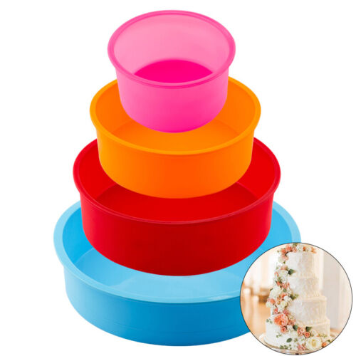 6/8/9" Silicone Round Bread Mold Cake Pan Muffin Mould Bakeware Baking Tray 