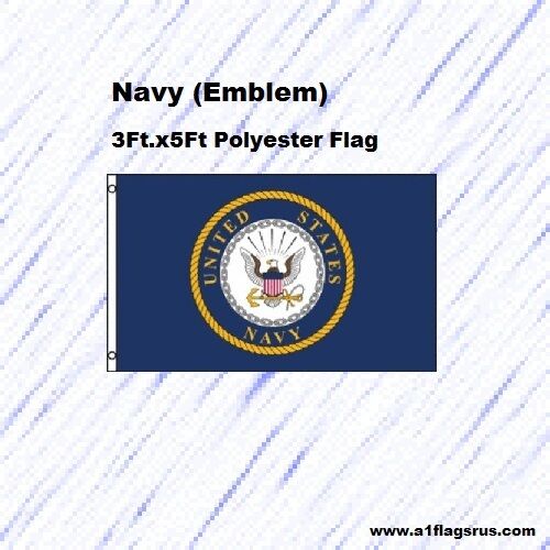 Navy (Emblem) 3x5ft Flag Poly