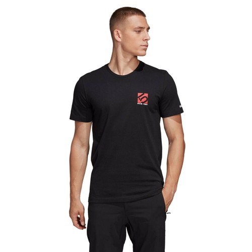 Five Ten Herren Kurzarm Logo T Shirt Outdoor Wandershirt Sport Tee Top Schwarz