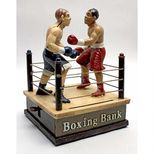 Boxing Match Die Cast Iron Boxers Mechanical Bank Antique Replica