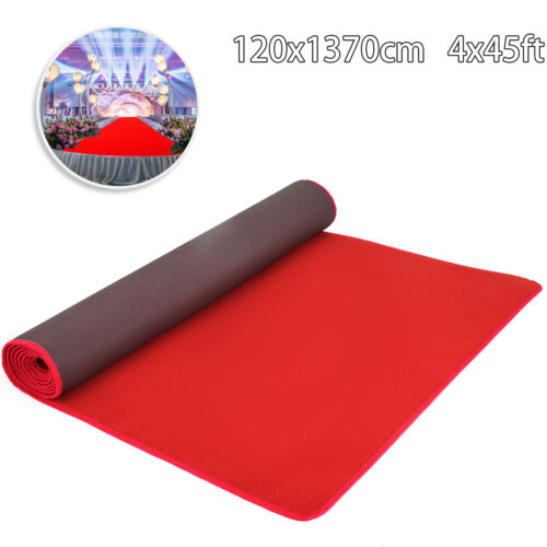 4x45ft Roter Teppich Eventteppich Weiches Polyester Solid Anpassende Größe