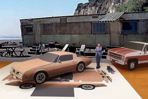 Paper Car Papercraft 1pc U-make 1977 Pontiac Firebird Esprit Rockford Files T.V