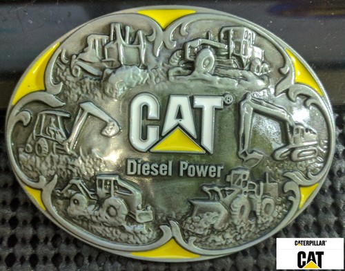 Caterpillar Tractor Loader Belt Buckle Metal Silver Finish US SELLER AND SHIPPER