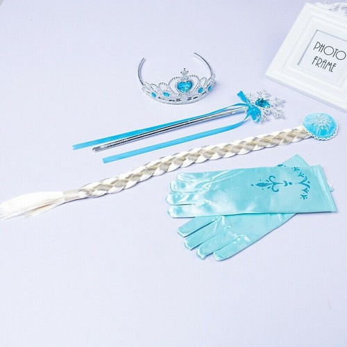 Elsa Princess Fancy Cosplay Dress Girls Winter Holidays Costume Party Dress Up