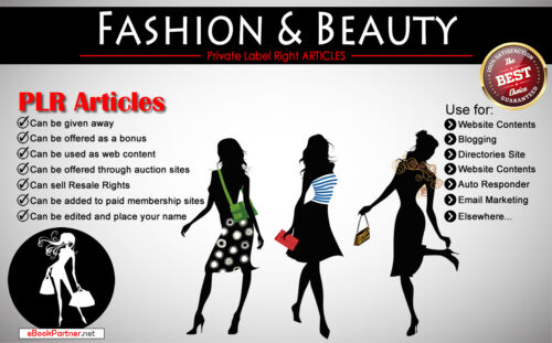 500 PLR Articles on Fashion and Beauty Niche Private Label Rights