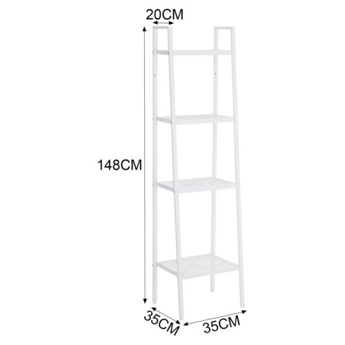 Ladder Shelf 4//5 Tier Metal Bookshelf Display Rack Plant Stand Storage Holder UK