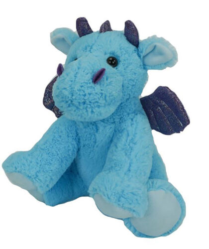 Make Your Own Stuffed Animal Cuddly Soft Blue Dragon 8 inch Kit No Sewing Requi