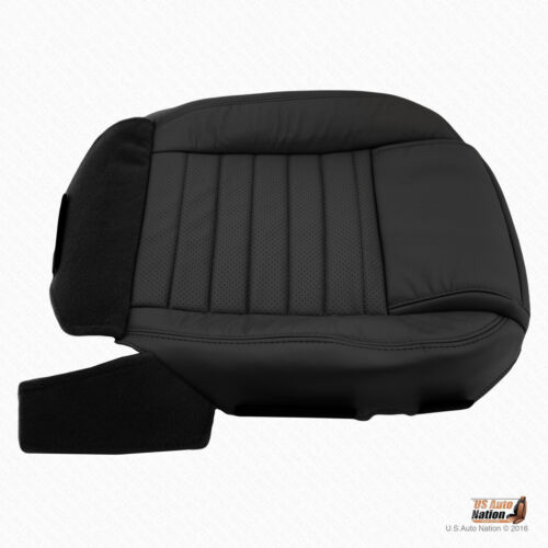 2005 2006 2007 2008 2009 Ford Mustang Coupe Driver Bottom Leather Seat Cover BLK 