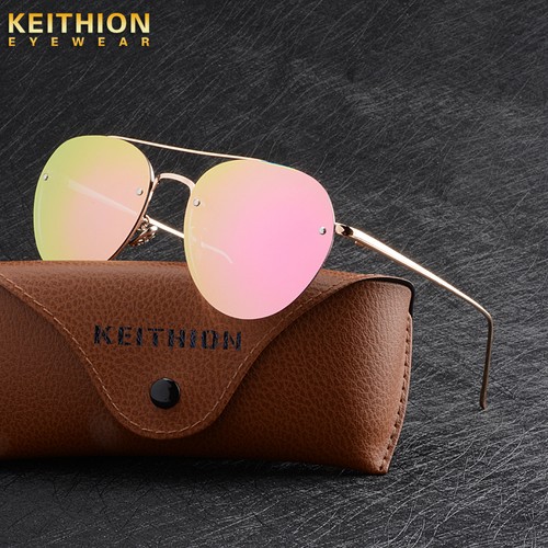 Hommes Femmes Dames Lunettes de soleil polarisé conduite miroir de la Mode Sans Monture Lunettes