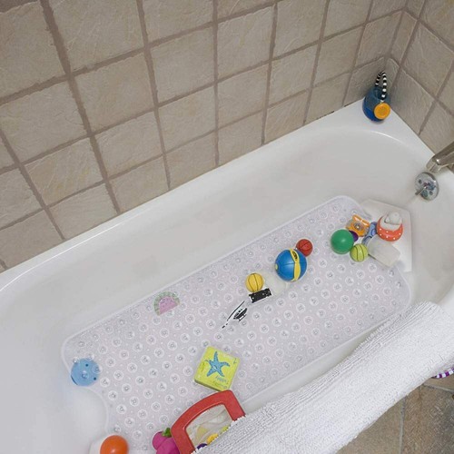Bath Tub Mat Non-Slip Shower Mats w// Suction Cups Machine Washable 40x16 Inches
