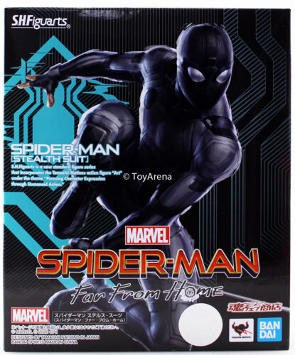 Details about   S.H Figuarts Spiderman Far From Home Spiderman Stealth Suit Action Figure USA 