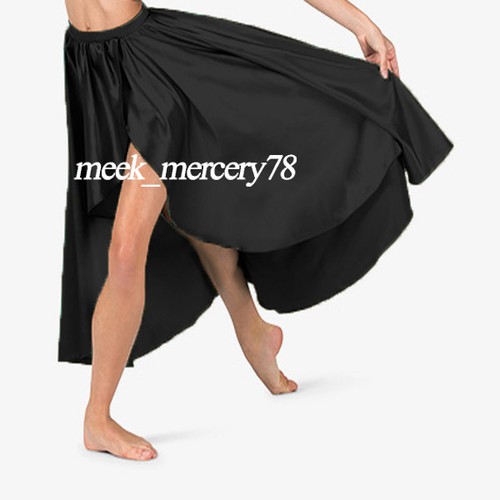 Satin Asymmetrical skirts High low costumes Ballet Dance wear Skirt Costume S73