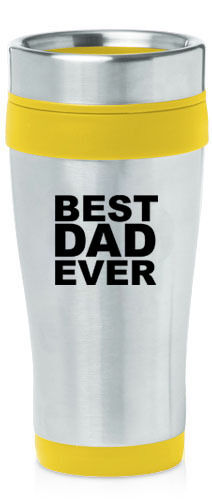 Stainless Steel Insulated 16oz Travel Mug Coffee Cup Best Dad Ever