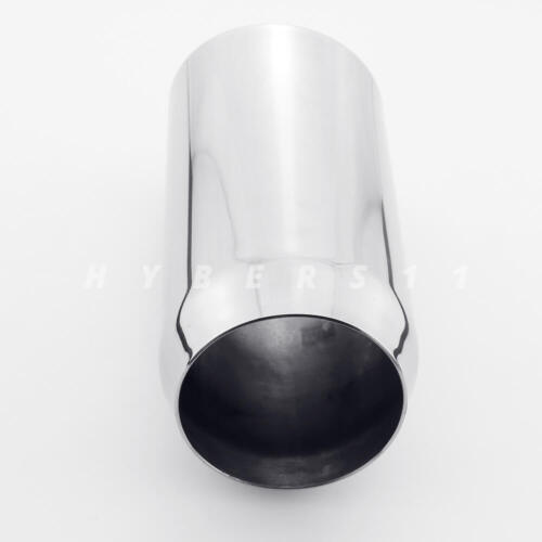 2.5" In 3" Angled Rolled Out Exhaust Tip 6.5" Long Round 304 Stainless Steel 