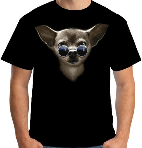 Velocitee Mens Big Chihuahua Face T Shirt Cool Funny Dog Fashion A15405 