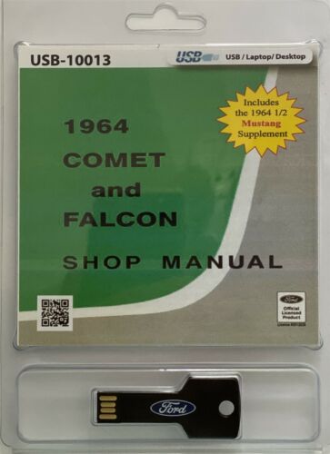 1964 1/2 Ford Mustang USB Comet and Falcon Shop Manual 