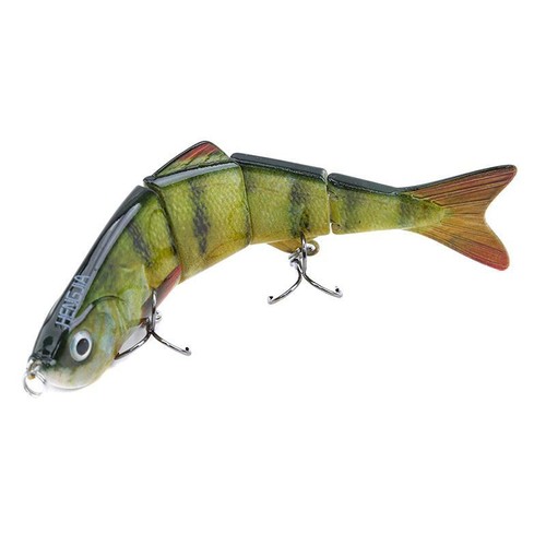 Section Large Multi Jointed Fishing Lure Swim Bait Lifelike Bass Treble Hook LIN