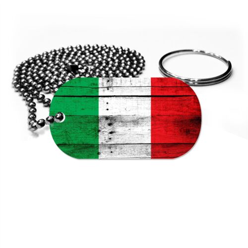 Flag of Italy Aluminum Dog Tag - Many Design Options Italian 