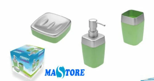 Set di accessori da bagno verde