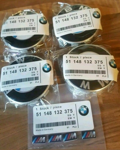 4 M Stickers 1 3 5 7 Series E F M X Set of 4 BMW Alloy Wheel Centre Caps 68mm