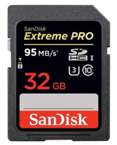 SanDisk SDHC 32GB Extreme PRO 95MB//s 633X UHS-I U3 K10 Flash-Speicherkarte st GR