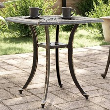 Mesa de Jardín Mesita Mueble de Patio Terraza Hogar Aluminio Fundido vidaXL