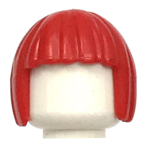 LEGO NEW RED MINIFIGURE HAIR BOB CUT GIRL FEMALE STYLE PIECE