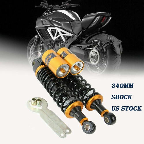 340mm Rear Air Shock Absorber Motorcycle Suspension for Honda YZF BMW Cafe Racer