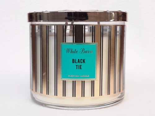 1 Bath /& Body Works White Barn BLACK TIE 3-Wick Scented Candle 14.5 oz