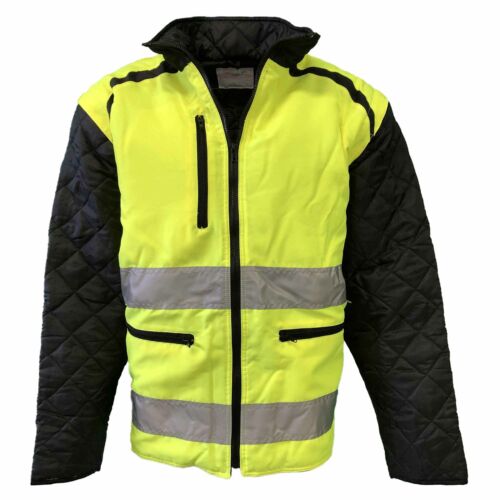 Warnschutz-chaqueta chaleco forrado amarillo/negro xxl-3xl 
