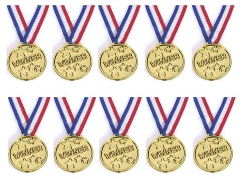 1-48PCS Enfants Or Plastique gagnants médailles Sports Jour Sac Fête Prix Jouets 